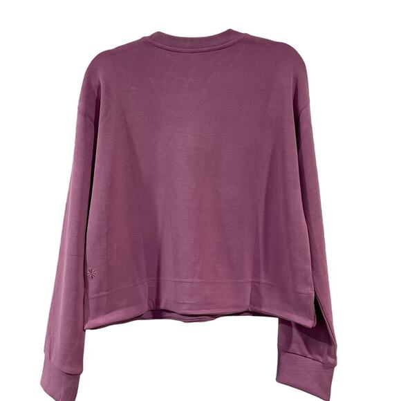 NWT Athleta Purple Lilac Seasoft Crewneck Sweatshirt Size M - Picture 5 of 11